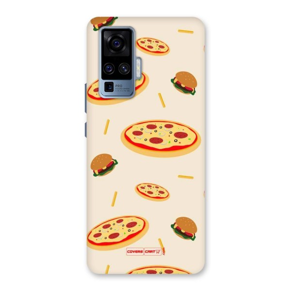 Pizza and Burger Love Back Case for Vivo X50 Pro