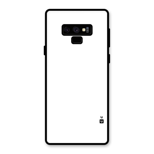 Plain White Glass Back Case for Galaxy Note 9