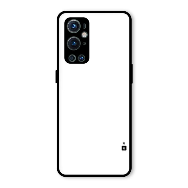 Plain White Glass Back Case for OnePlus 9 Pro