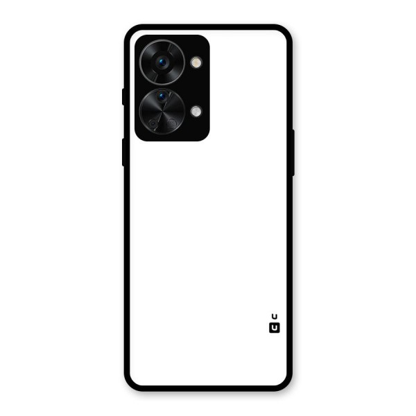 Plain White Glass Back Case for OnePlus Nord 2T