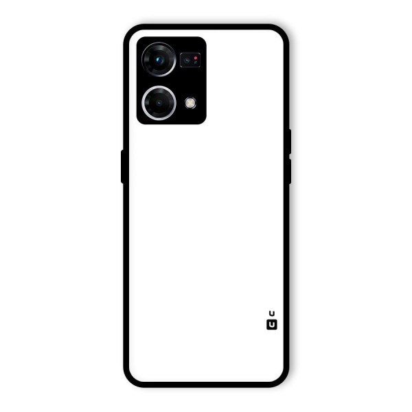 Plain White Glass Back Case for Oppo F21s Pro 4G