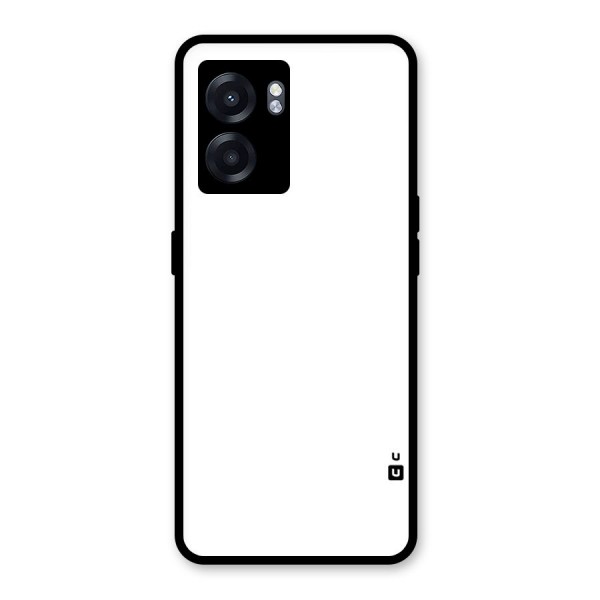 Plain White Glass Back Case for Oppo K10 (5G)