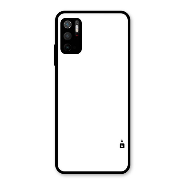 Plain White Glass Back Case for Poco M3 Pro 5G