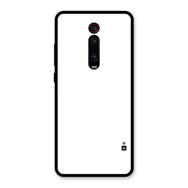 Plain White Glass Back Case for Redmi K20 Pro