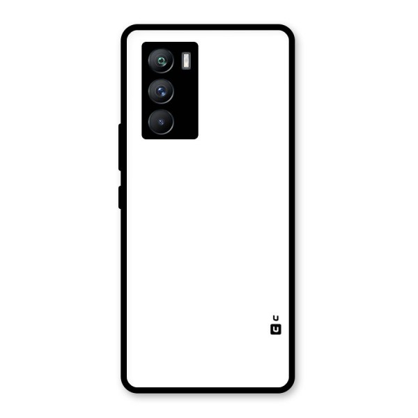 Plain White Glass Back Case for Vivo iQOO 9 SE