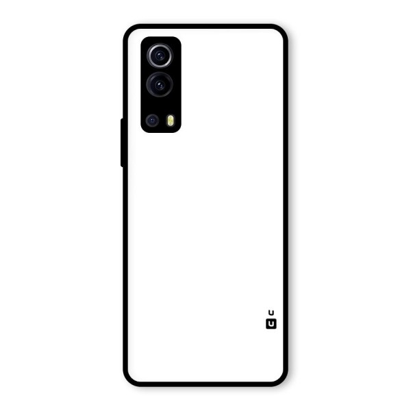 Plain White Glass Back Case for Vivo iQOO Z3