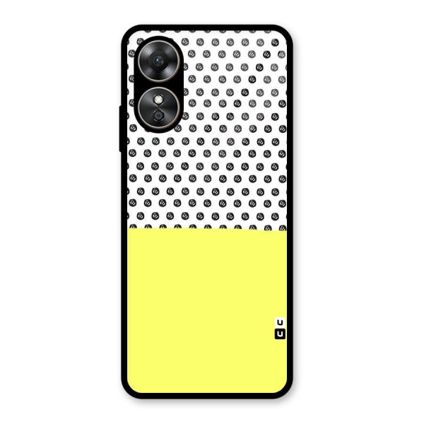 Plain and Pattern Glass Back Case for Oppo A17