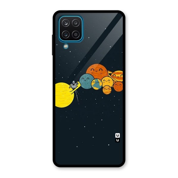 Planet Family Glass Back Case for Galaxy A12