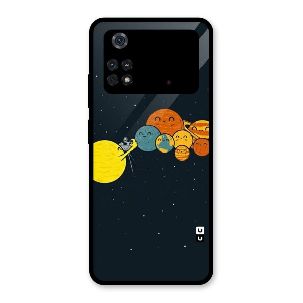 Planet Family Glass Back Case for Poco M4 Pro 4G