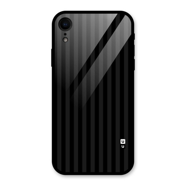 Pleasing Dark Stripes Glass Back Case for XR