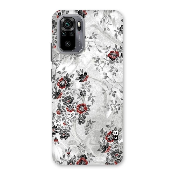 Pleasing Grey Floral Back Case for Redmi Note 10