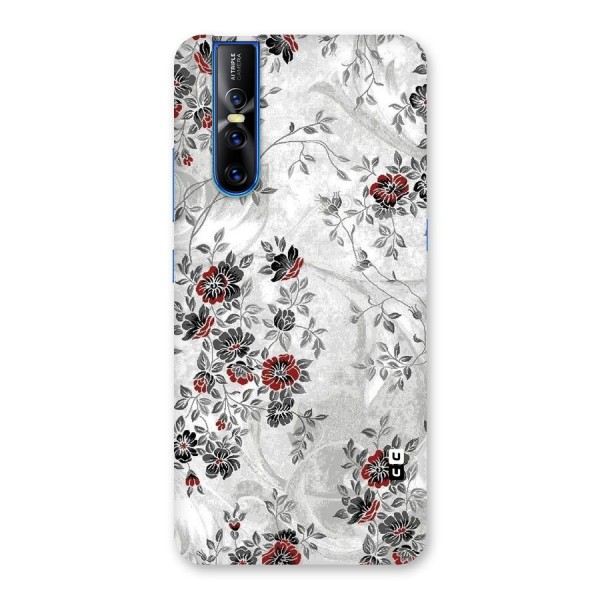 Pleasing Grey Floral Back Case for Vivo V15 Pro