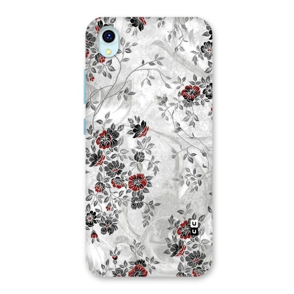 Pleasing Grey Floral Back Case for Vivo Y1s