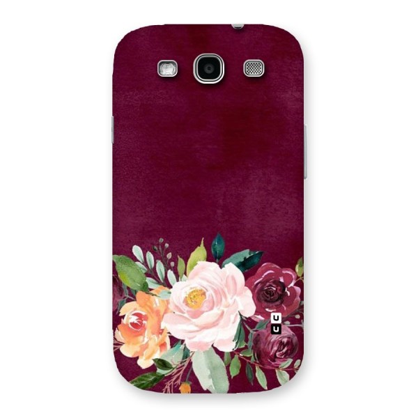 Plum Floral Design Back Case for Galaxy S3 Neo