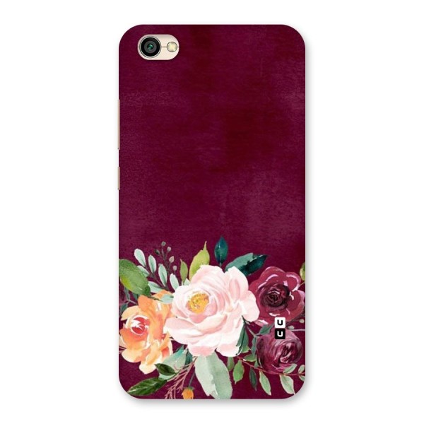 Plum Floral Design Back Case for Redmi Y1 Lite