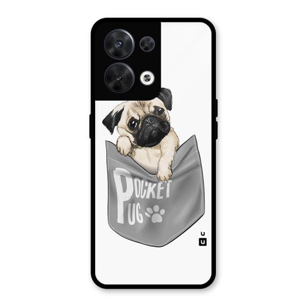 Pocket Pug Glass Back Case for Oppo Reno8 5G