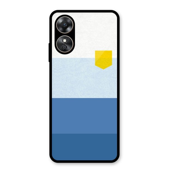 Pocket Stripes. Glass Back Case for Oppo A17