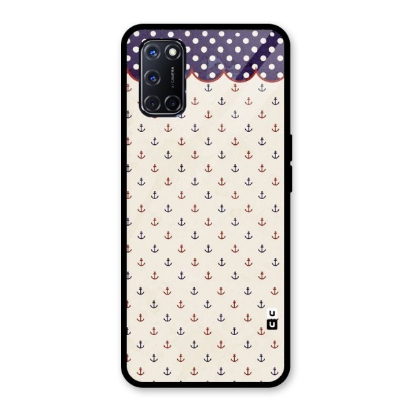 Polka Anchor Glass Back Case for Oppo A52