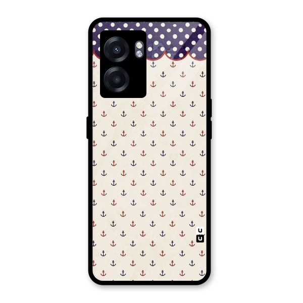 Polka Anchor Glass Back Case for Oppo K10 (5G)