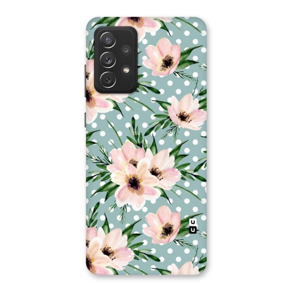 Polka Art Floral Back Case for Galaxy A72