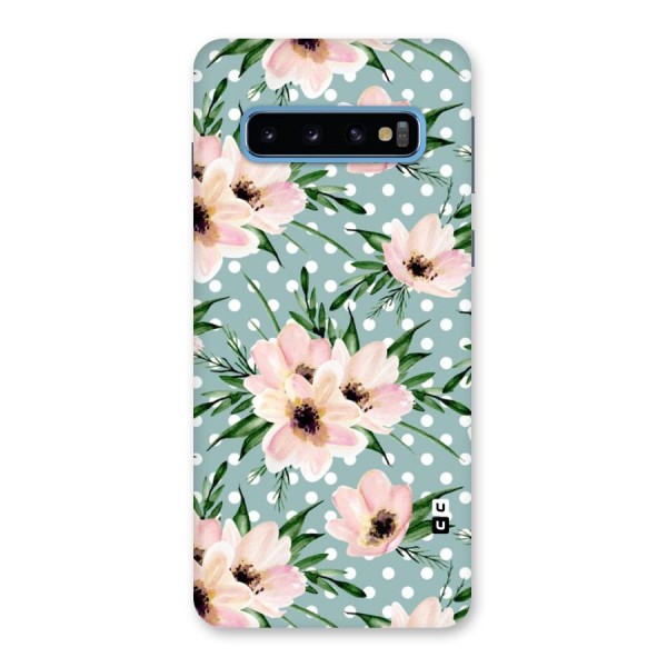 Polka Art Floral Back Case for Galaxy S10