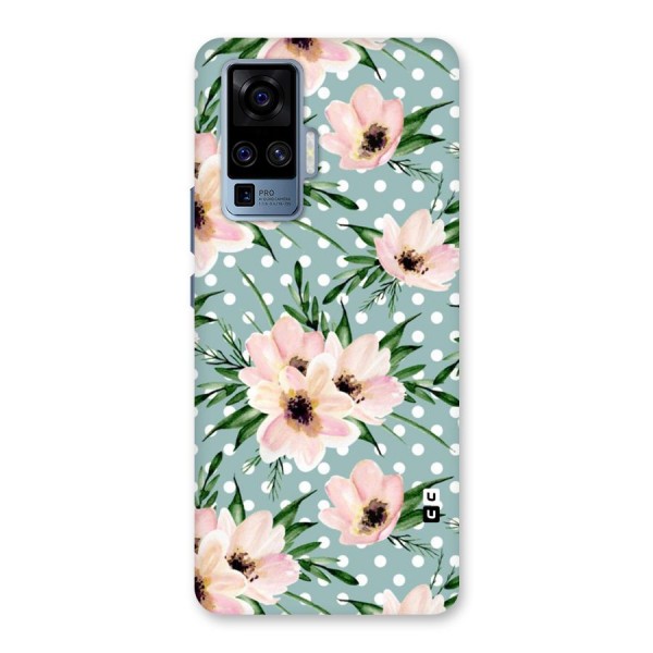 Polka Art Floral Back Case for Vivo X50 Pro