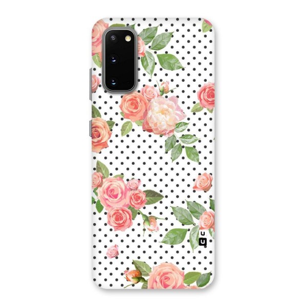 Polka Bloom White Back Case for Galaxy S20