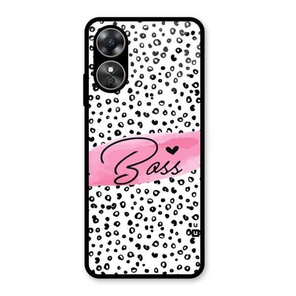 Polka Boss Glass Back Case for Oppo A17