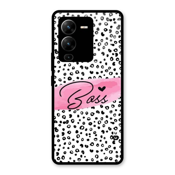 Polka Boss Glass Back Case for Vivo V25 Pro