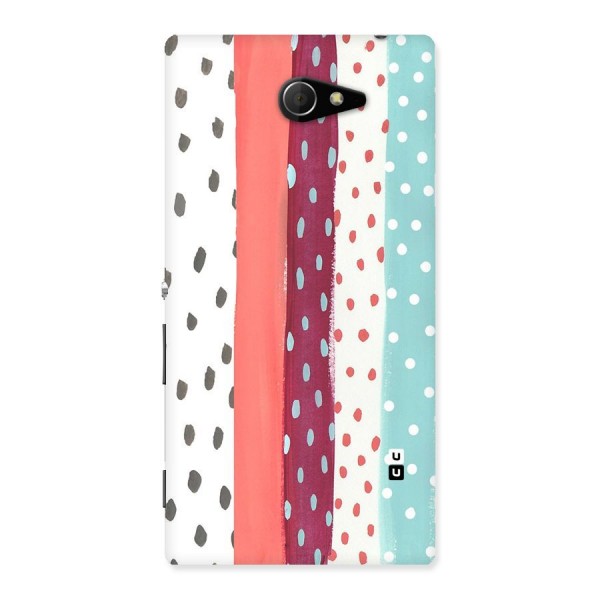 Polka Brush Art Back Case for Sony Xperia M2