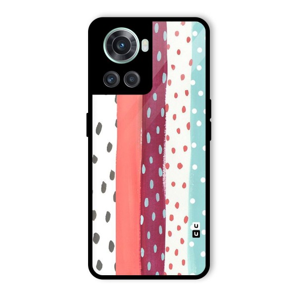 Polka Brush Art Glass Back Case for OnePlus 10R