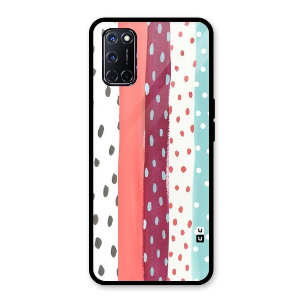 Polka Brush Art Glass Back Case for Oppo A52