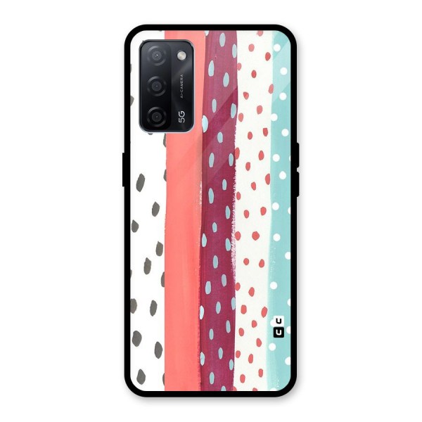 Polka Brush Art Glass Back Case for Oppo A53s 5G