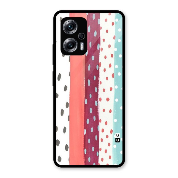 Polka Brush Art Glass Back Case for Redmi K50i