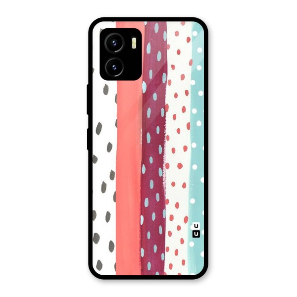 Polka Brush Art Glass Back Case for Vivo Y15s