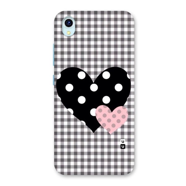 Polka Check Hearts Back Case for Vivo Y1s