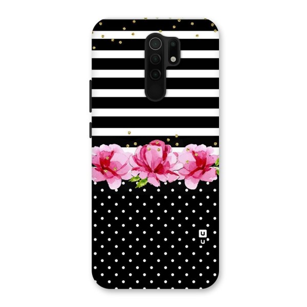 Polka Floral Stripes Back Case for Poco M2