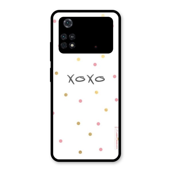 Polka Hugs Glass Back Case for Poco M4 Pro 4G