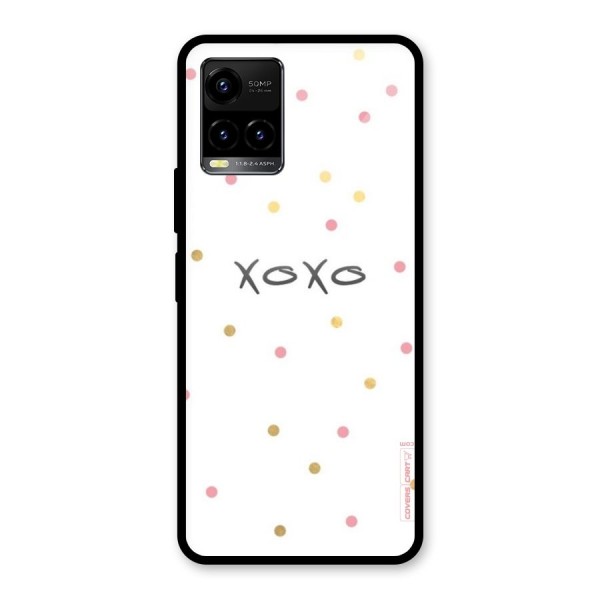 Polka Hugs Glass Back Case for Vivo Y21 2021