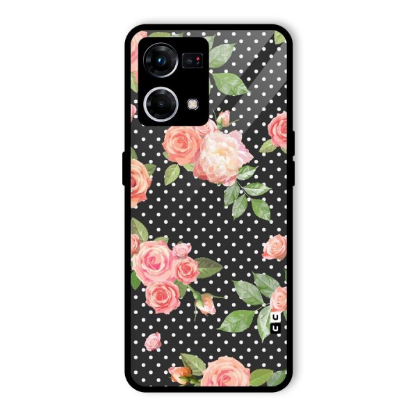 Polka Peach Glass Back Case for Oppo F21s Pro 4G