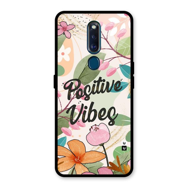 Positive Vibes Glass Back Case for Oppo F11 Pro