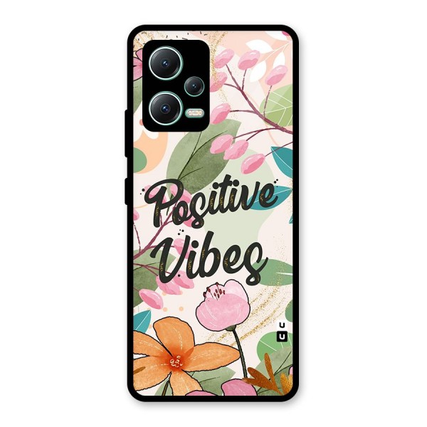 Positive Vibes Glass Back Case for Redmi Note 12 5G