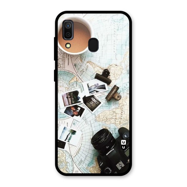 Post Stamps Travel Glass Back Case for Galaxy A30