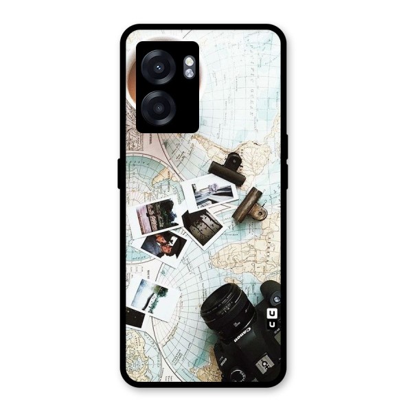 Post Stamps Travel Glass Back Case for Oppo K10 (5G)