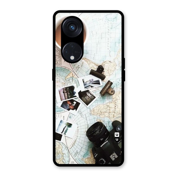 Post Stamps Travel Glass Back Case for Reno8 T 5G