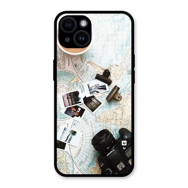Post Stamps Travel Glass Back Case for iPhone 14