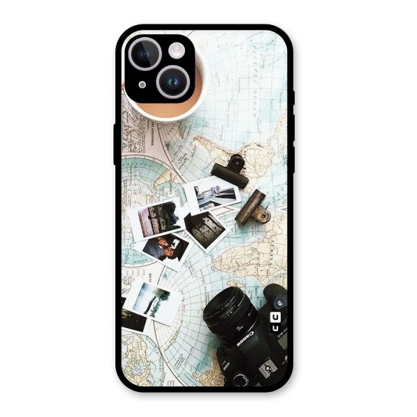 Post Stamps Travel Glass Back Case for iPhone 14 Plus