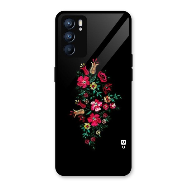 Pretty Allure Flower Glass Back Case for Oppo Reno6 5G