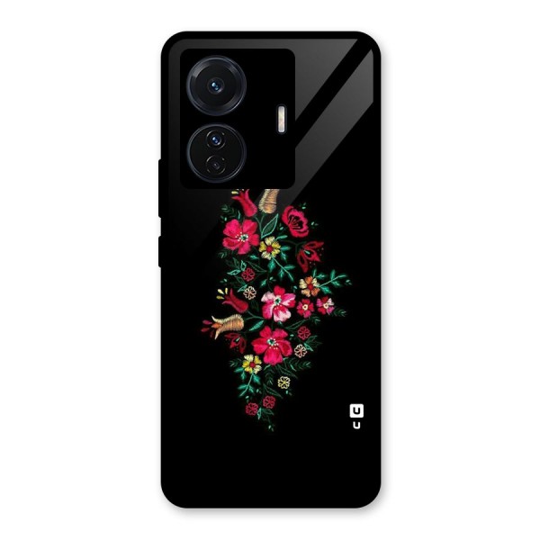 Pretty Allure Flower Glass Back Case for Vivo T1 Pro