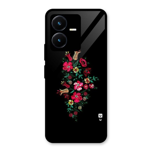 Pretty Allure Flower Glass Back Case for Vivo Y22